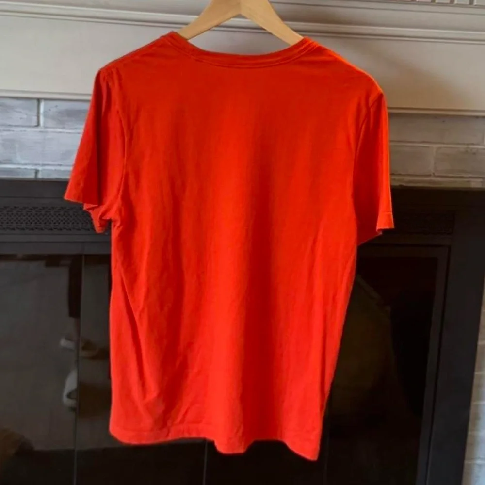 Nike Dri Fit Orange Tee Size Medium Athletic Logo Swoosh Shirt - Picture 3 of 9